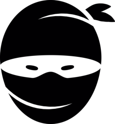 Ninja Portrait Line Art Svg Vector, Free Vectors File